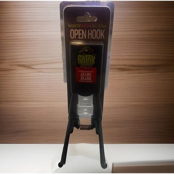 Gator Open Hook 45 Lbs Magnetic 4.5 Inch 11.4cm Mega Black 300037 {AA} - Picture 2 of 16